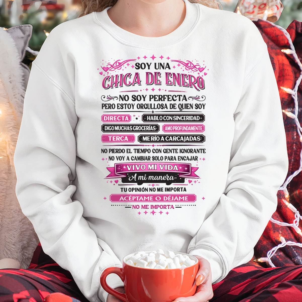JANUARY SHIRT, NO SOY PERFECTA - SNOW01 (SKU2603-362-01)