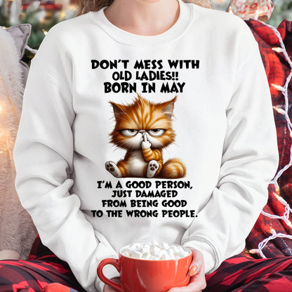 MAY SHIRT, DONT MESS WITH OLD LADIES - SNOW05 (SKU2603-198-05)