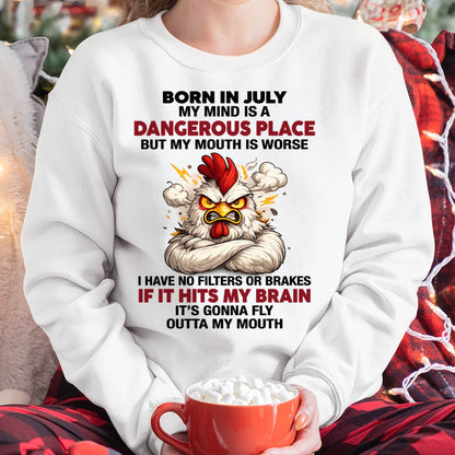 JULY SHIRT, MY MIND IS A DANGEROUS PLACE - SNOW07 (SKU2605-114-07)