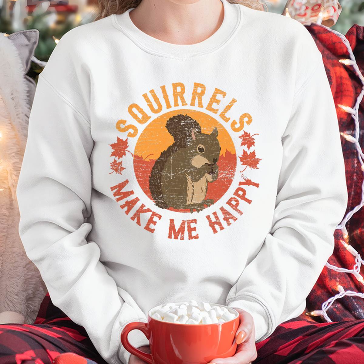 Squirrels Make Me Happy - Vintage Squirrel T-Shirt