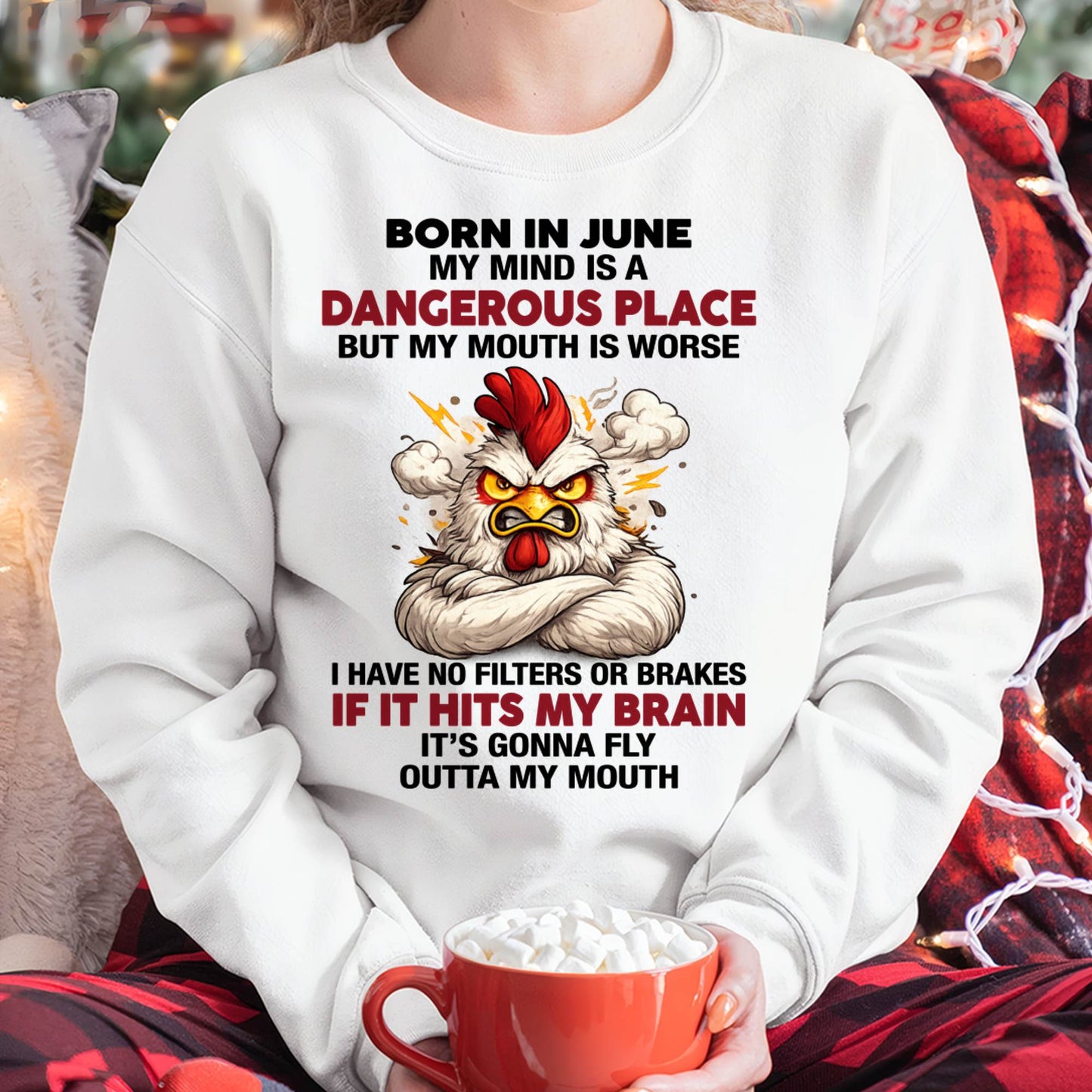 JUNE SHIRT, MY MIND IS A DANGEROUS PLACE - SNOW06 (SKU2605-114-06)
