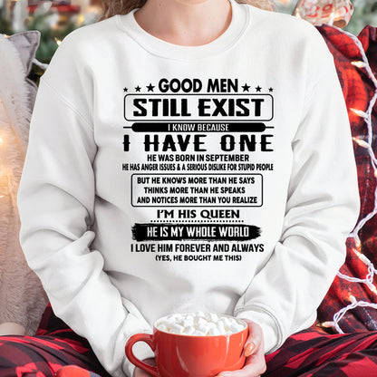 September - Good men Still Exist - gift for your girlfriend, wife from Husband - SNOW09 (SKU-GM-09)