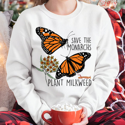Save The Monarchs Plant Some Milkweed Butterfly Gift T-Shirt T-Shirt