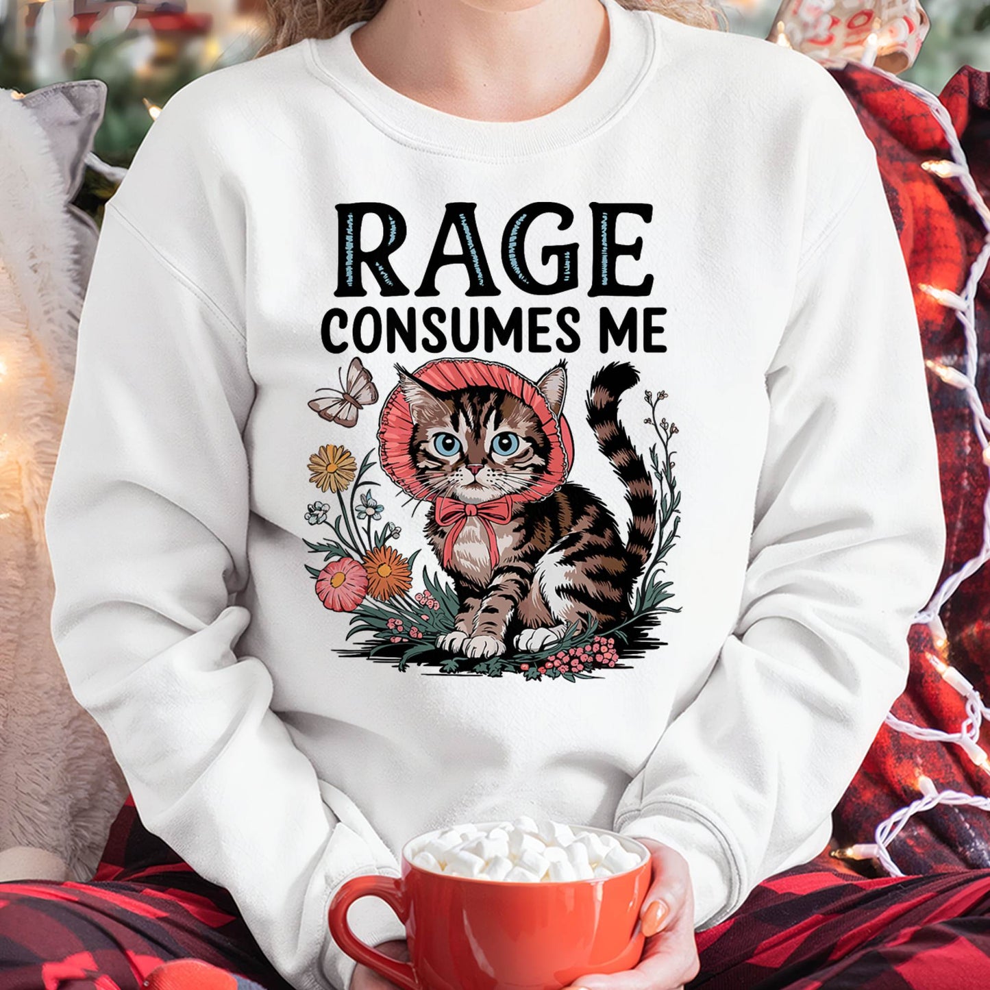 Rage Consumes Me Funny Cat Meme T-Shirt