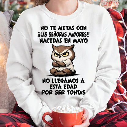 MAYO SHIRT, NO TE METAS CON MUJERES MAYORES - FMA SNOW05 (SKU2604-163-05)