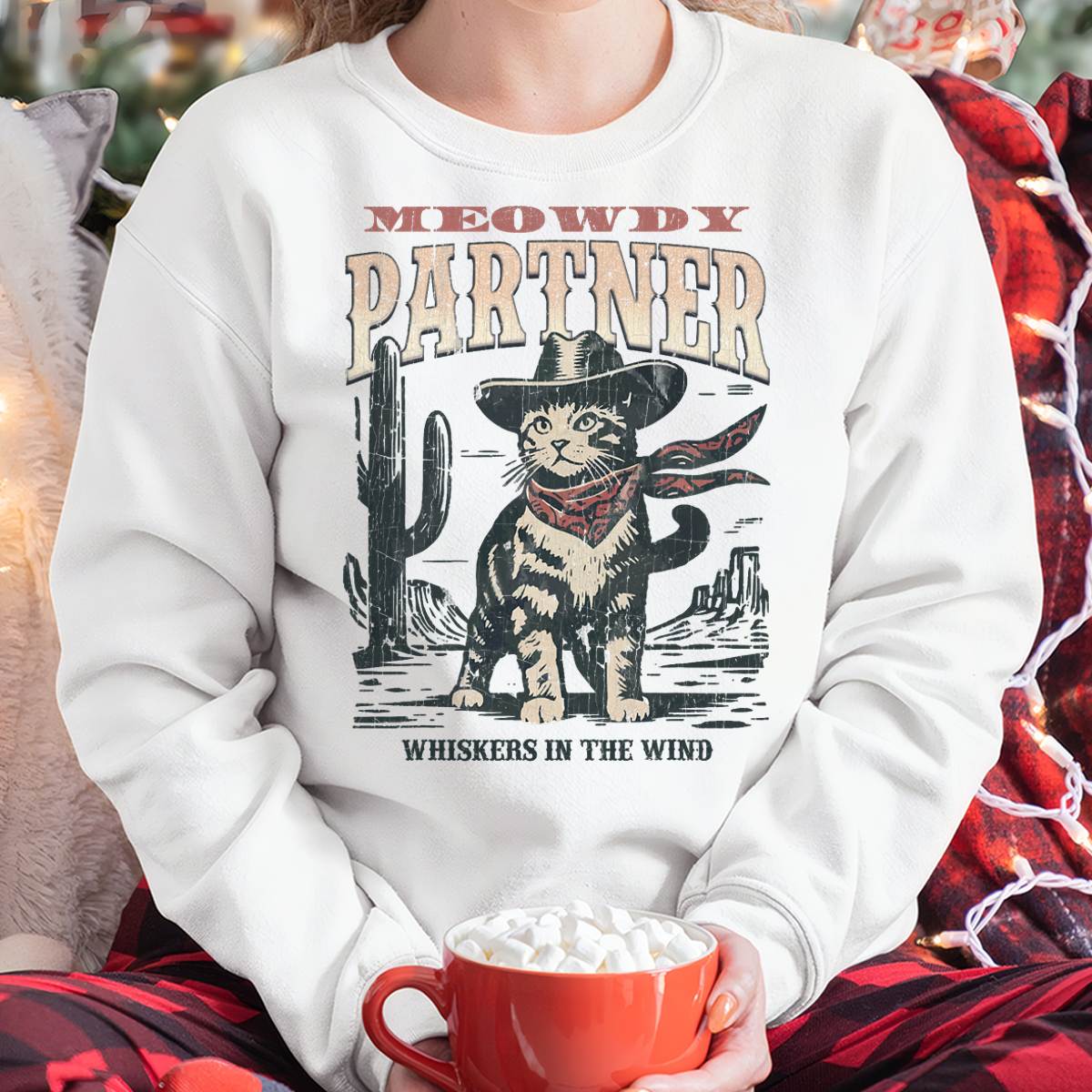 Meowdy Partner Cowboy Cat Vintage T-Shirt