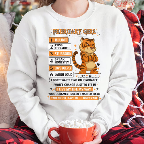 "I AM A FEBRUARY GIRL" - Birthday Gift For February Girls - FMA SNOW02 (SKU2602-219-02)