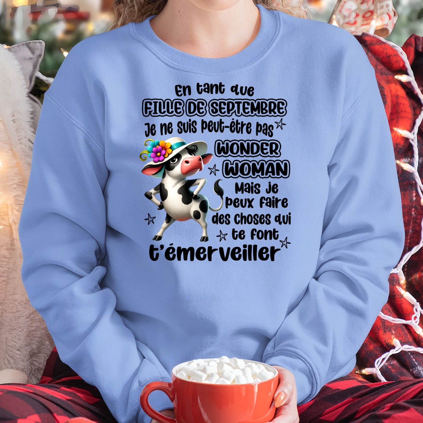 SEPTEMBRE SHIRT Je ne suis peut-être pas WONDER WOMAN - SNOW09 (SKU2605-39-09)