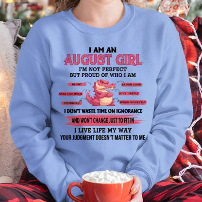I AM A AUGUST GIRL FMA SNOW08 (SKU09-51-08)