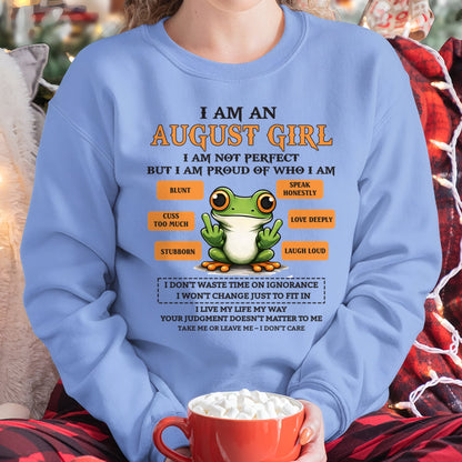 "I AM A AUGUST GIRL" - Birthday Gift For August Girls - FMA SNOW08 (SKU2602-189-08)
