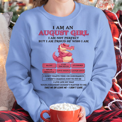 August Girl Shirt – Birthday Gift for Women - SNOW08 FMA (SKU10-80-08)