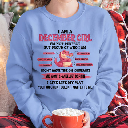 I AM A DECEMBER GIRL FMA SNOW12 (SKU09-51-12)