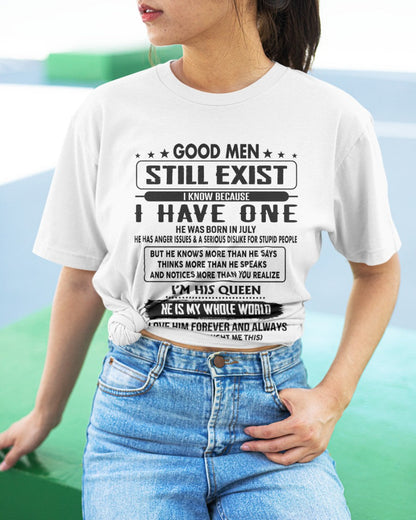 July - Good men Still Exist - gift for your girlfriend, wife from Husband - SNOW07 (SKU-GM-07)