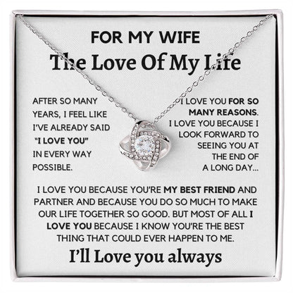 TO MY WIFE FROM HUSBAND - Premium Love Knot Necklace