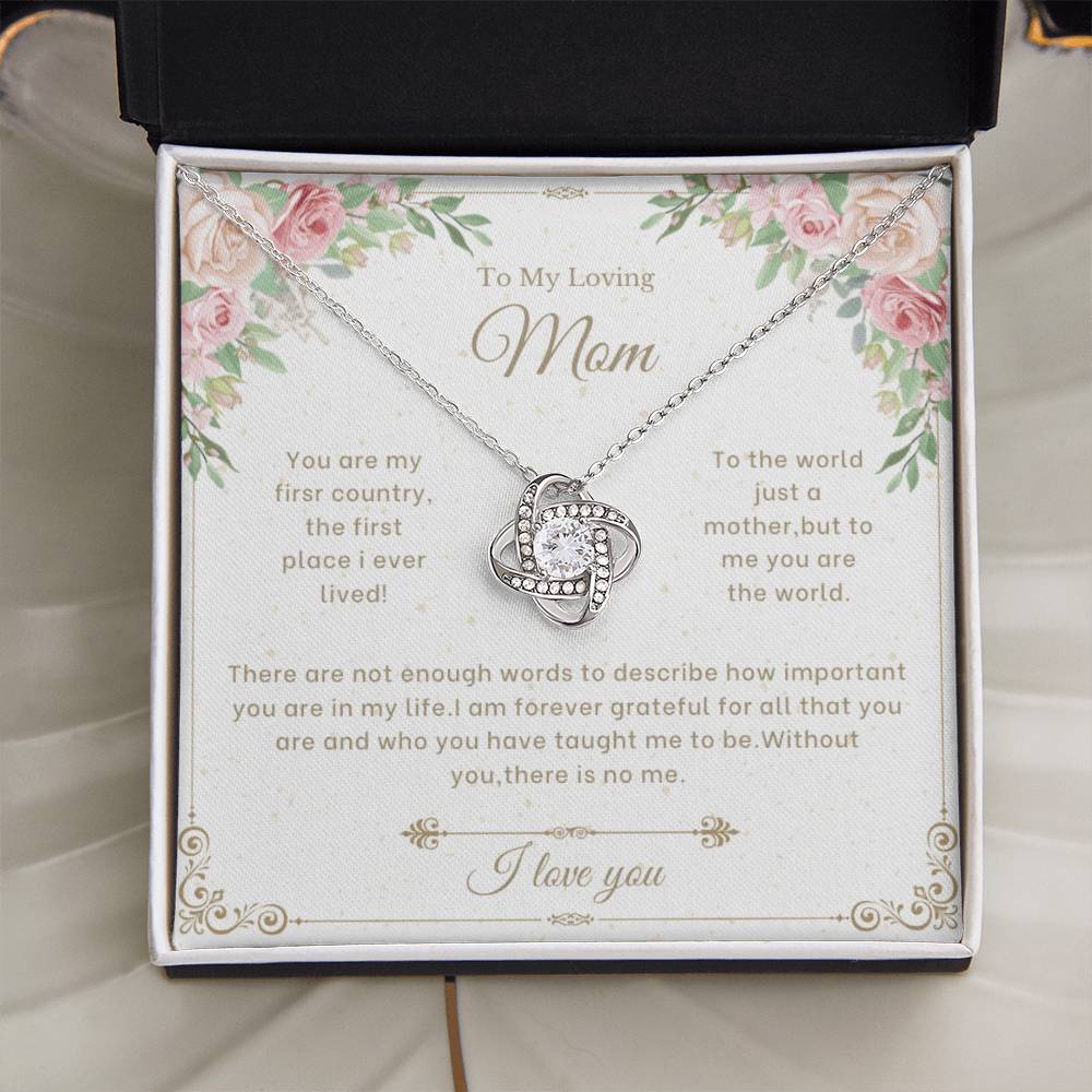 TO MY MOM FROM DAUGHTER - Love Knot Necklace