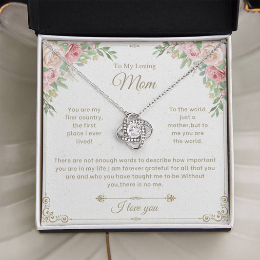 TO MY MOM FROM DAUGHTER - Love Knot Necklace