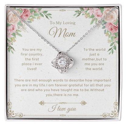 TO MY MOM FROM DAUGHTER - Love Knot Necklace