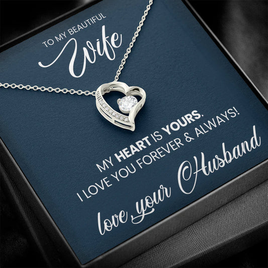 TO MY WIFE- GIFT FROM HUSBAND - Forever Love Necklace