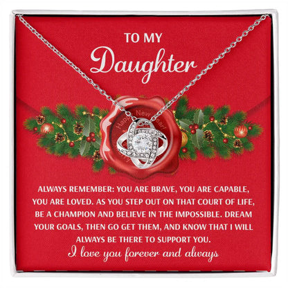 TO MY DAUGHTER FROM DAD - Love Knot Necklace