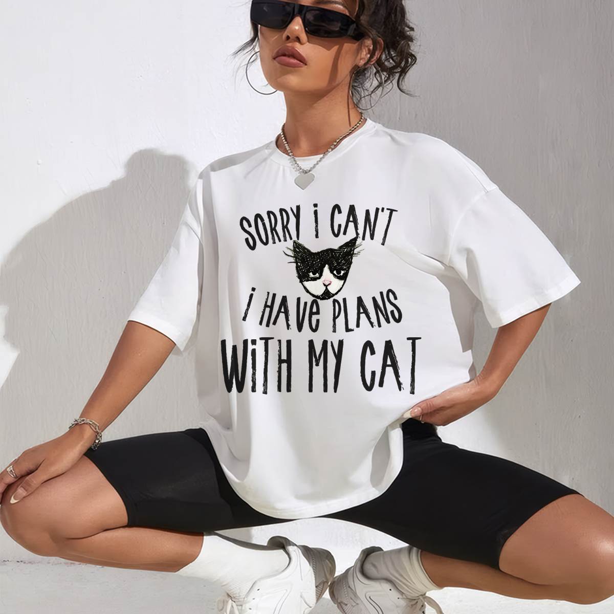Sorry I can't I have plans with my Cat T-Shirt