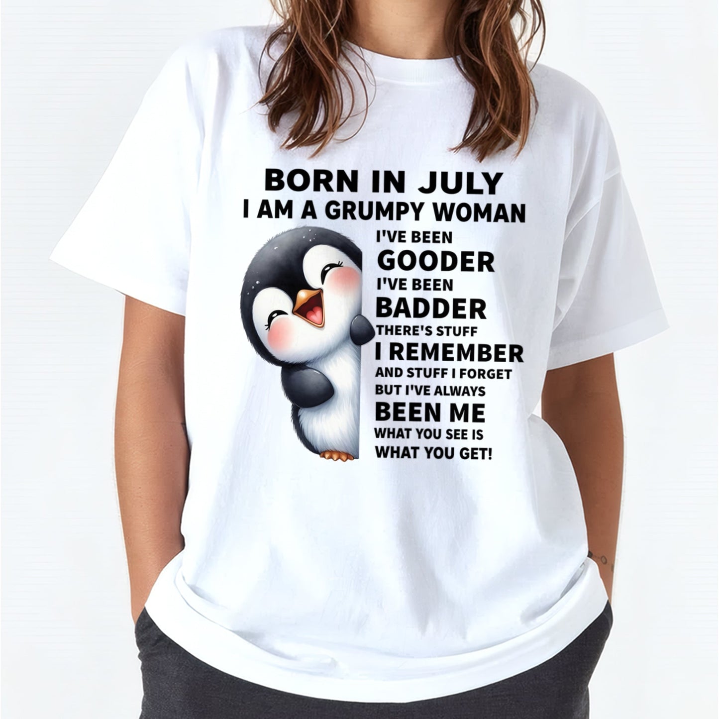 BORN IN JULY I AM A GRUMPY WOMAN SNOW07 FMA (SKU09-95-07)