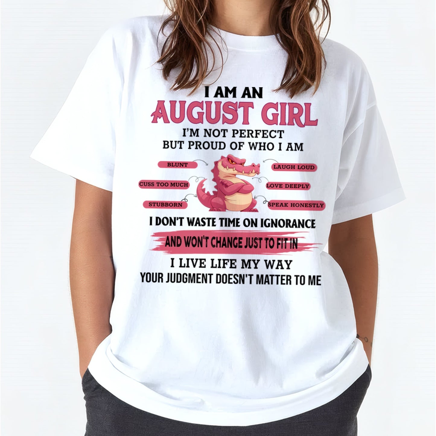 I AM A AUGUST GIRL FMA SNOW08 (SKU09-51-08)