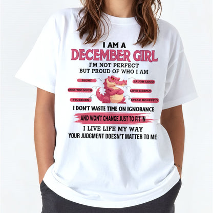 I AM A DECEMBER GIRL FMA SNOW12 (SKU09-51-12)
