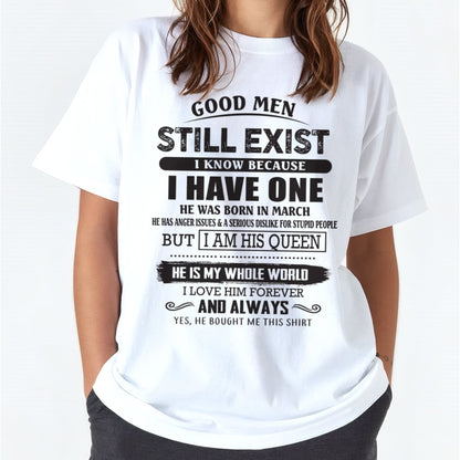 March - Good Men Still Exist - Perfect Gift For Your Girlfriend, Wife From Husband / Man - snow03 (SKU07-166-03)
