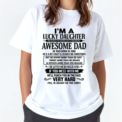 June - I'm Lucky Daughter - Gift for Daughter from Dad - SNOW06 (SKU-TLUCKYDD-06)