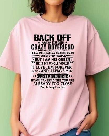 Back Off I Have An Extremely Crazy Boyfriend - - Gift For Wife From Husband - SNOW00 (SKUT-BACKOFF-00)