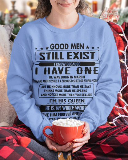 March - Good men Still Exist - gift for your girlfriend, wife from Husband - SNOW03 (SKU-GM-03)