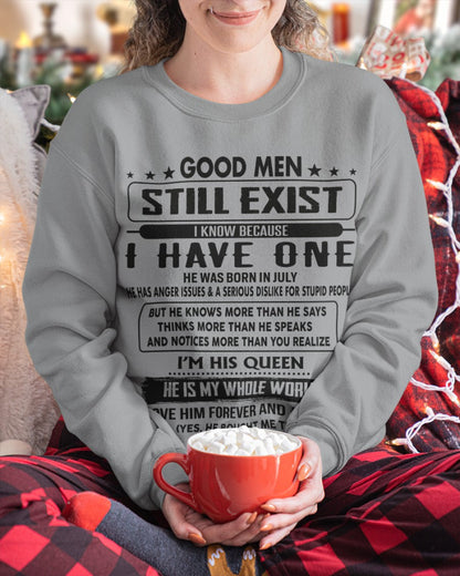 July - Good men Still Exist - gift for your girlfriend, wife from Husband - SNOW07 (SKU-GM-07)