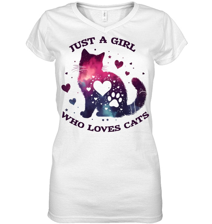 JUST A GIRL WHO LOVE CAT T SHIRT