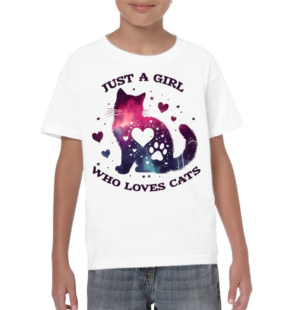 JUST A GIRL WHO LOVE CAT T SHIRT