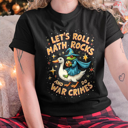 Frog Wizard Math Rocks Chaos Roll Tabletop Meme Design T-Shirt