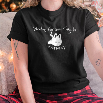 Cat Lover Waiting for Something to Happen Omori Cat Inspired T-Shirt