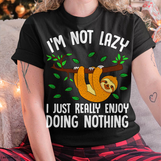 Lazy Sloth On A Tree Doing Nothing T-Shirt