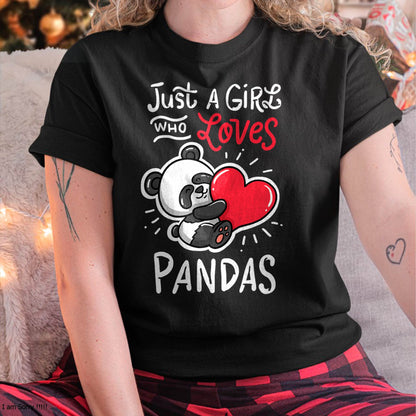 Panda Giant Heart T-Shirt