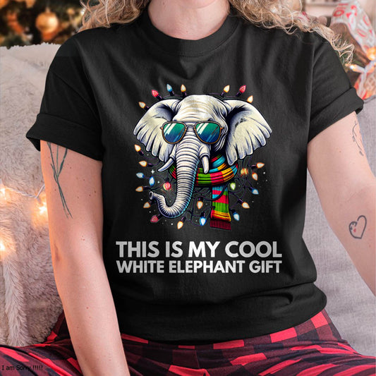 Funny White Elephant Wrapped Elephant Dumb T-Shirt
