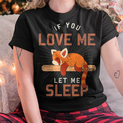 Cute Sleeping Animal PJ Napping Pajama Sleeping Red Panda T-Shirt