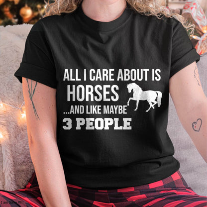 Funny Cute Horse Shirt Gift Men Women Teens T-Shirt
