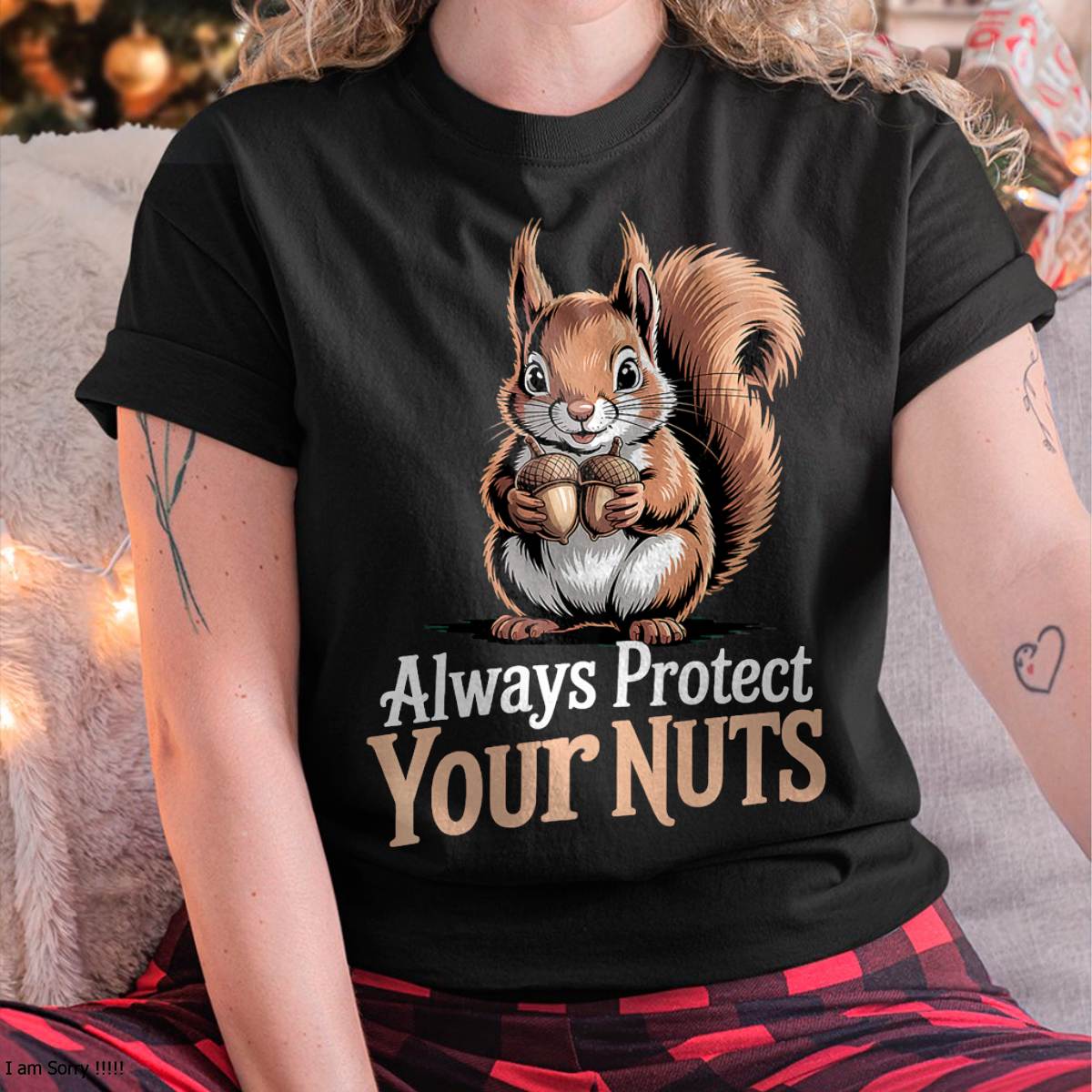 Always Protect Your Nuts Forest Animal Pet Cute Squirrel Premium T-Shirt