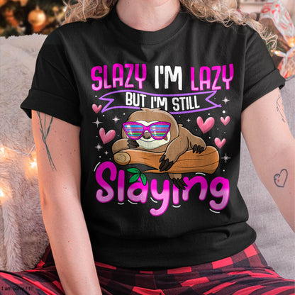 Tween Girl Shirt Funny Animal Sloth Trendy Slazy Gift T-Shirt