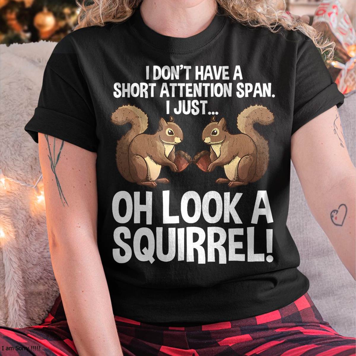 Funny ADHD Squirrel Design for Men Women Chipmunk Pet Lovers T-Shirt