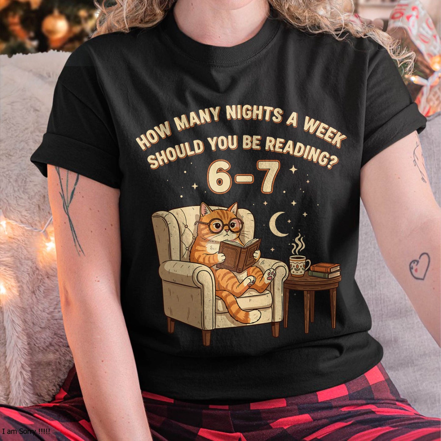Funny Cat Reading 6-7 Meme English Teacher Book Lover Humor T-Shirt
