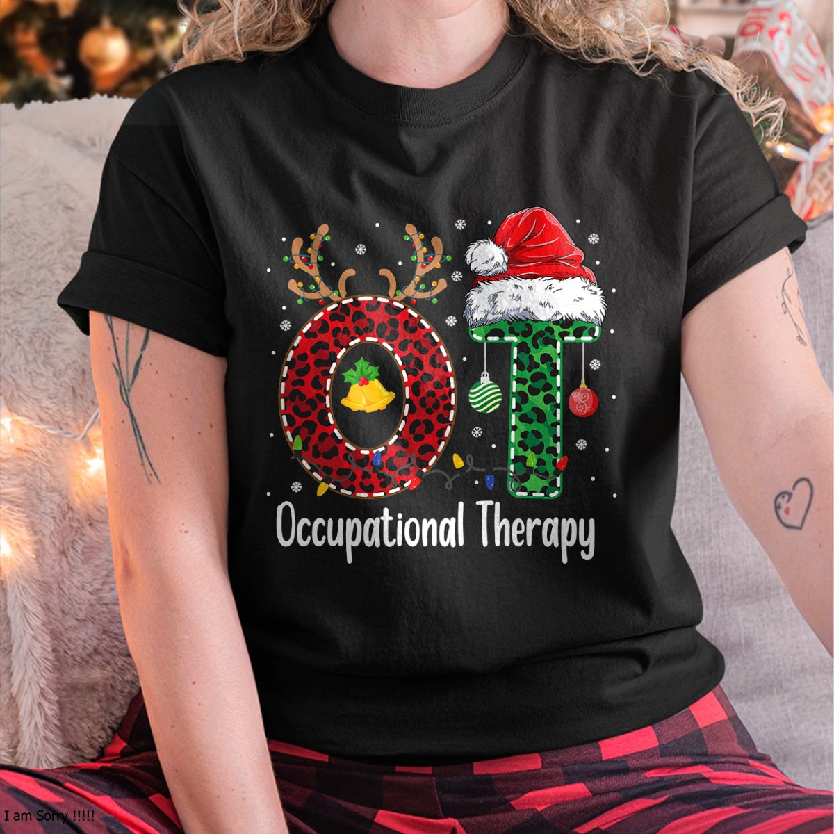 Occupational Therapy Christmas santa hat OT Therapist T-Shirt - Christmas Unisex T-Shirt/Hoodie/Sweatshirt - SNOW00