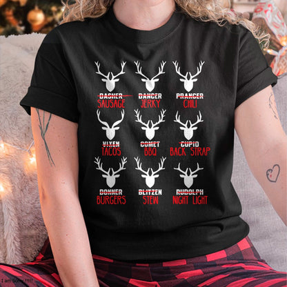 Funny Christmas Deer Hunters All of Santa's Reindeer design T-Shirt - Christmas Unisex T-Shirt/Hoodie/Sweatshirt - SNOW00