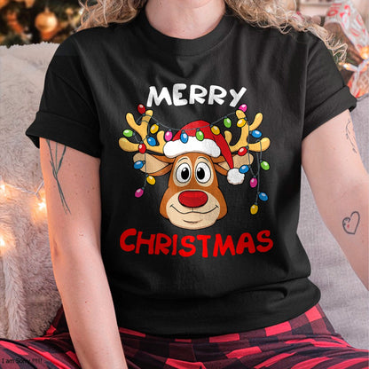 Merry Christmas Reindeer Xmas Family Men Women T-Shirt - Christmas Unisex T-Shirt/Hoodie/Sweatshirt - SNOW00
