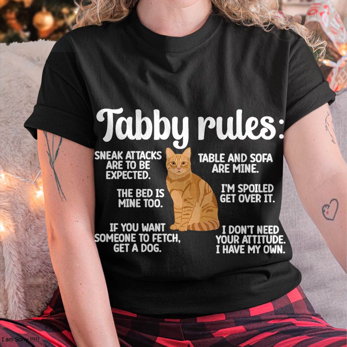 Tabby Rules Orange Tabby Cat Lover Orange Tabby Cat Owner T-Shirt
