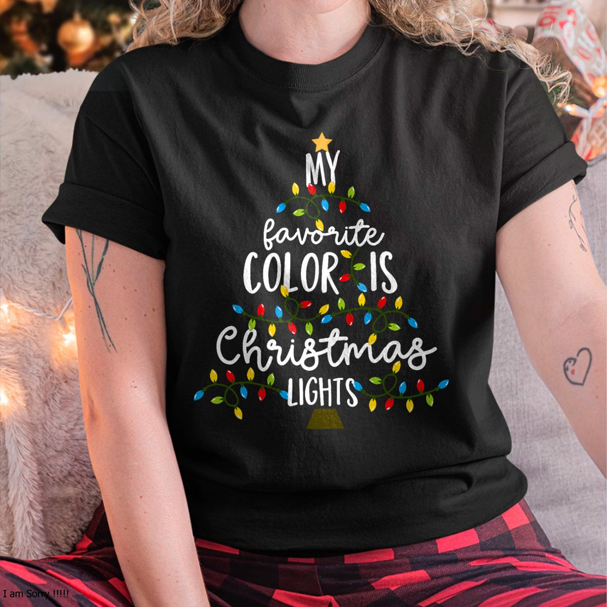 My Favorite Color Is Christmas Lights Kids Boy Women T-Shirt - Christmas Unisex T-Shirt/Hoodie/Sweatshirt - SNOW00